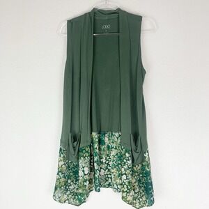 Logo Lori Goldstein Top Small Vest Forest Fairy Goblin Boho Layer Green  S